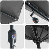 Garden Parasol Anthracite 294 x 150 x 224 cm