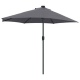 Garden Parasol Anthracite 294 x 150 x 224 cm Fabric - Close-Up Angle