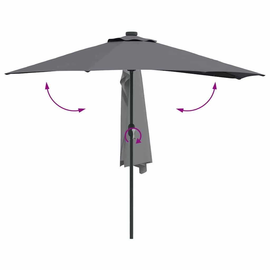 Garden Parasol Anthracite 294 x 150 x 224 cm Fabric
