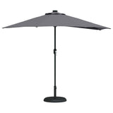 Garden Parasol Anthracite 294 x 150 x 224 cm Fabric - Side View