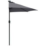 Garden Parasol Anthracite 294 x 150 x 224 cm Fabric - Rear View