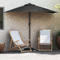 Garden Parasol 294 x 150 x 224 cm Polyester and Steel Black