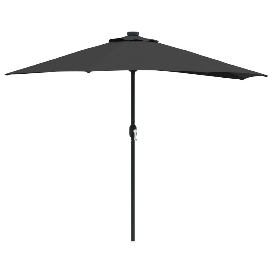Garden Parasol 294 x 150 x 224 cm Polyester and Steel Black