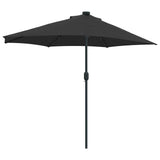 Garden Parasol Black 294 x 150 x 224 cm Fabric - Close-Up Angle