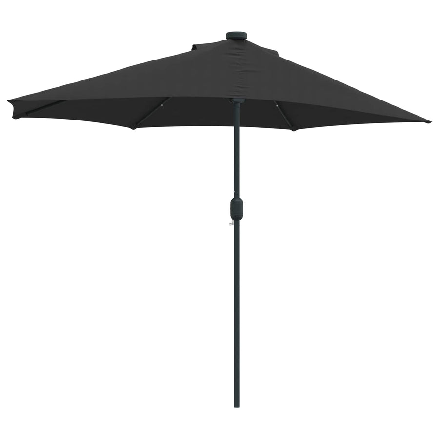 Garden Parasol 294 x 150 x 224 cm Polyester and Steel Black