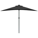 Garden Parasol Black 294 x 150 x 224 cm Fabric - 45-Degree Angle