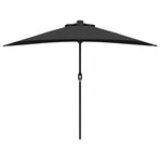 Garden Parasol 294 x 150 x 224 cm Polyester and Steel Black
