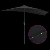 Garden Parasol Black 294 x 150 x 224 cm Fabric - Extra Image