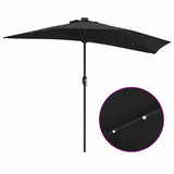 Garden Parasol Black 294 x 150 x 224 cm Fabric - Extra Image