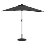 Garden Parasol 294 x 150 x 224 cm Polyester and Steel Black