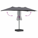 Garden Parasol Anthracite 385 x 209 x 244 cm