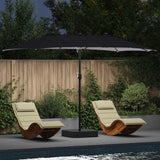 Garden Parasol Anthracite 385 x 209 x 244 cm Fabric