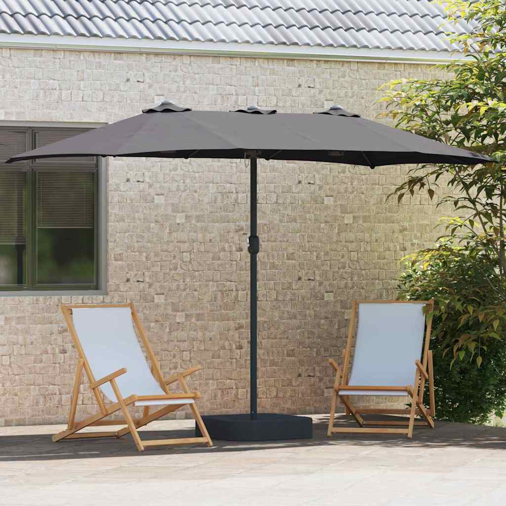 Garden Parasol Anthracite 385 x 209 x 244 cm Fabric