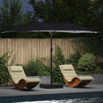 Garden Parasol Anthracite 385 x 209 x 244 cm Fabric