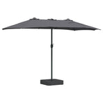 Garden Parasol Anthracite 385 x 209 x 244 cm Fabric