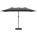 Garden Parasol Anthracite 385 x 209 x 244 cm Fabric