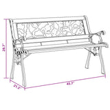 Garden Bench with Cushion Brown 116 x 54 x 73 cm Wood - Close-Up Angle