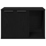 Cat Litter Box Enclosure Black Oak 60x40x40 cm Engineered Wood