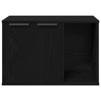 Cat Litter Box Enclosure Black Oak 60x40x40 cm Engineered Wood