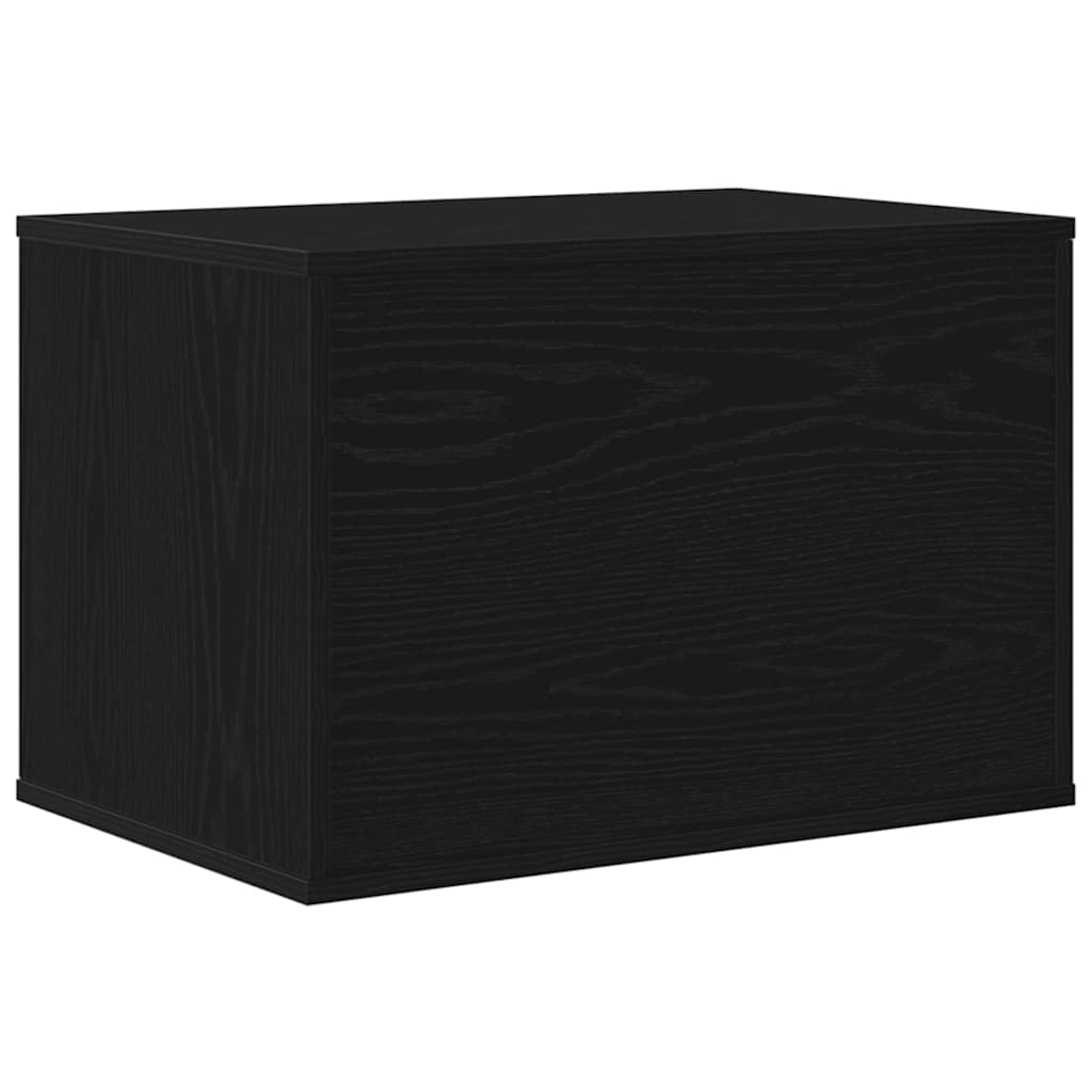 Cat Litter Box Enclosure Black Oak 60x40x40 cm Engineered Wood