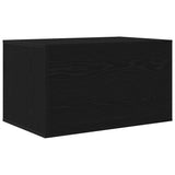 Cat Litter Box Enclosure Black Oak 80x50x45 cm Engineered Wood - Low Angle