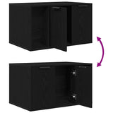 Cat Litter Box Enclosure Black Oak 80x50x45 cm Engineered Wood - Extra Image