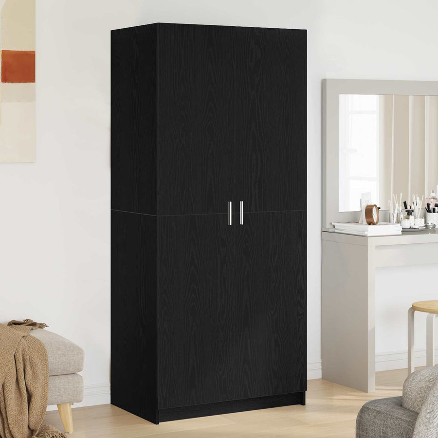 Wardrobe Black Oak 80 x 50,5 x 180 cm Engineered Wood