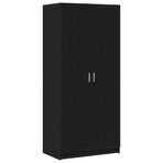 Wardrobe Black Oak 80 x 50,5 x 180 cm Engineered Wood