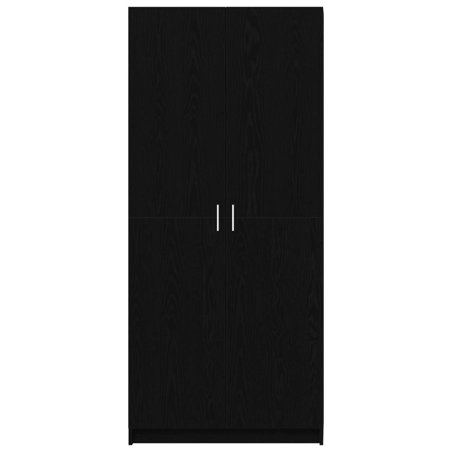 Wardrobe Black Oak 80 x 50,5 x 180 cm Engineered Wood