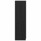 Wardrobe with Door Black Oak 80 x 50,5 x 180 cm Engineered Wood