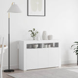 Sideboard White 116 x 30 x 75 cm Engineered Wood