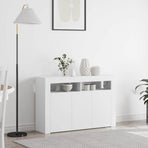 Sideboard White 116 x 30 x 75 cm Engineered Wood