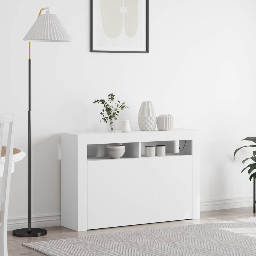 Sideboard White 116 x 30 x 75 cm Engineered Wood