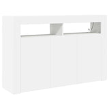 Sideboard White 116 x 30 x 75 cm Engineered Wood - Front View