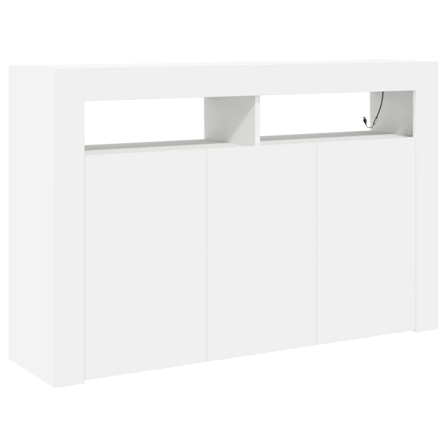 Sideboard White 116 x 30 x 75 cm Engineered Wood