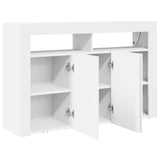 Sideboard White 116 x 30 x 75 cm Engineered Wood - Rear View