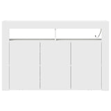 Sideboard White 116 x 30 x 75 cm Engineered Wood - Close-Up Angle