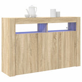 Sideboard Sonoma Oak 116 x 30 x 75 cm Engineered Wood - Side View