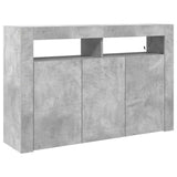 Sideboard Concrete grey 116 x 30 x 75 cm Engineered wood - Front View