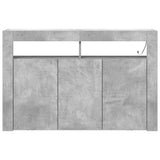 Sideboard Concrete grey 116 x 30 x 75 cm Engineered wood - Close-Up Angle