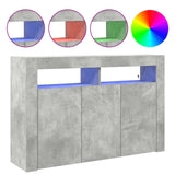 Sideboard Concrete Grey 116 x 30 x 75 cm Engineered Wood - Top-Down View