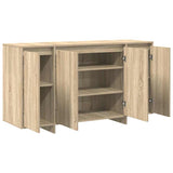 Sideboard Sonoma Oak 135 x 41 x 75 cm Engineered Wood - 45-Degree Angle