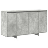 Sideboard Concrete Grey 135 x 41 x 75 cm Engineered Wood - Front View