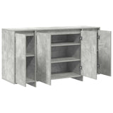 Sideboard Concrete Grey 135 x 41 x 75 cm Engineered Wood - 45-Degree Angle