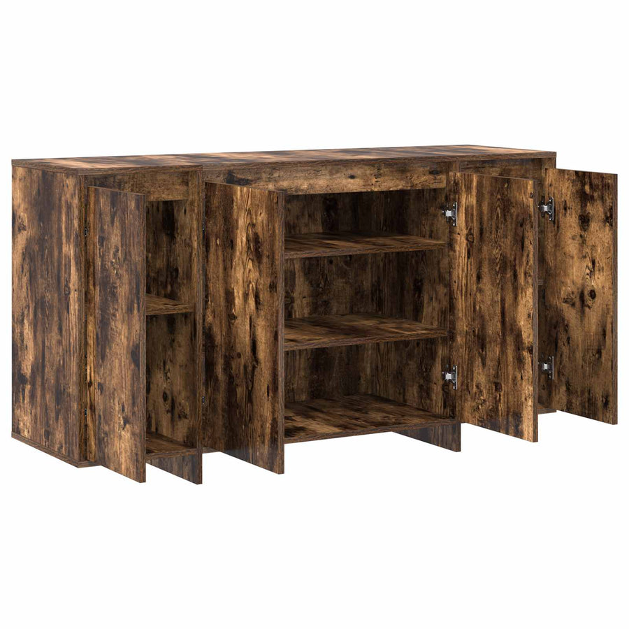 Sideboard Smoked Oak 135 x 41 x 75 cm Engineered Wood