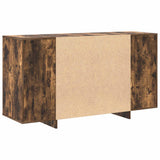 Sideboard Smoked Oak 135 x 41 x 75 cm Engineered Wood - Low Angle