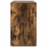 Sideboard Smoked Oak 135 x 41 x 75 cm Engineered Wood - Close-Up Angle