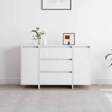 Sideboard with Drawer White 120 x 41 x 75 cm Engineered wood - Top-Down View