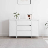 Sideboard with Drawer White 120 x 41 x 75 cm Engineered Wood - Top-Down View