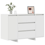 Sideboard with Drawer White 120 x 41 x 75 cm Engineered wood - Side View